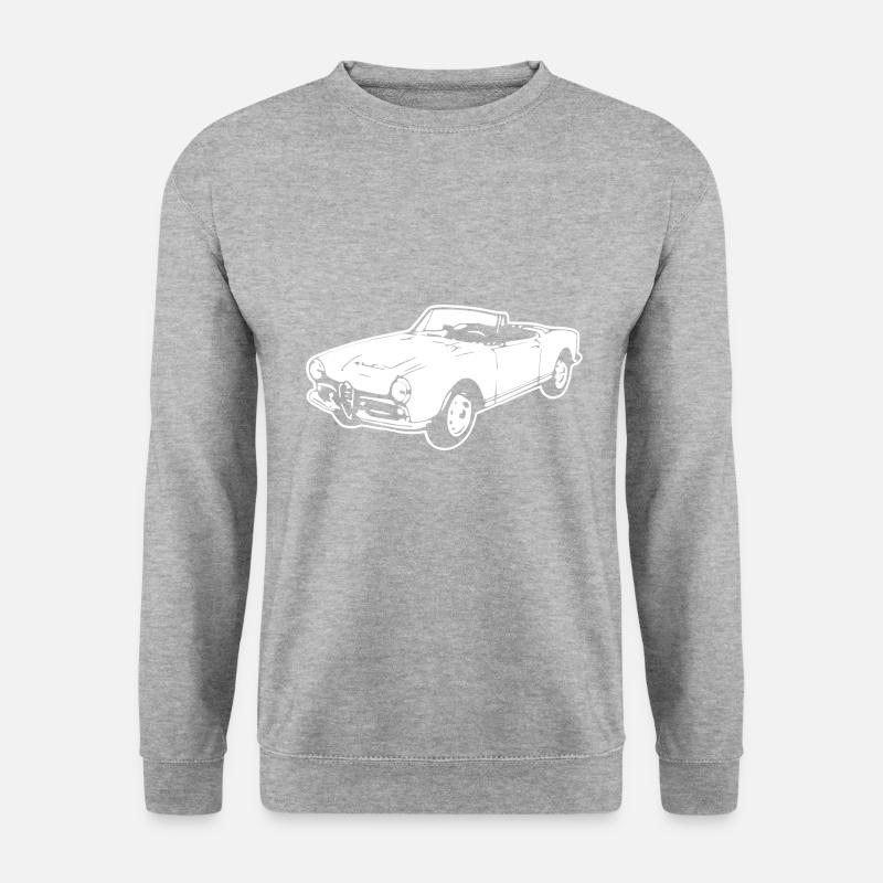 Oldtimer Alfa Spider - Unisex Pullover - Weißgrau meliert