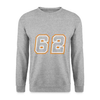Symbole numérique 62 - Sweat-shirt Unisexe - gris chiné - Devant - Alina (178cm) & Michal (187cm)