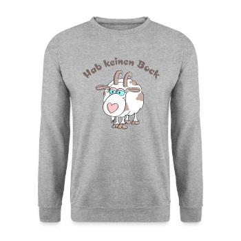 Kein Bock - Unisex Pullover - Weißgrau meliert - Vorne - Alina (178cm) & Michal (187cm)