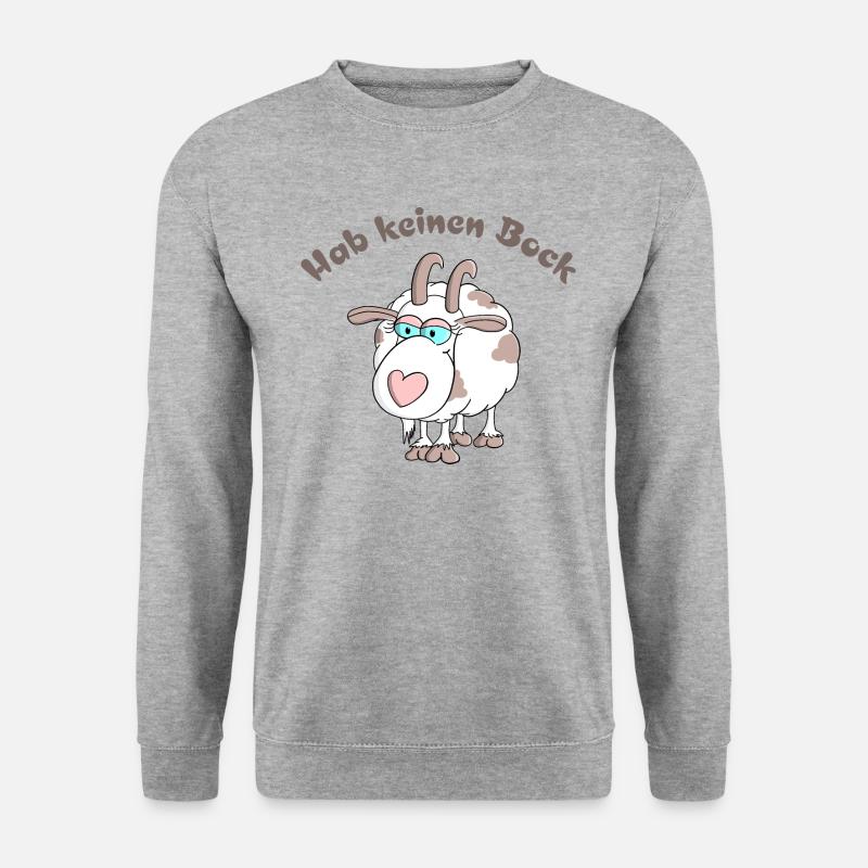 Kein Bock - Unisex Pullover - Weißgrau meliert