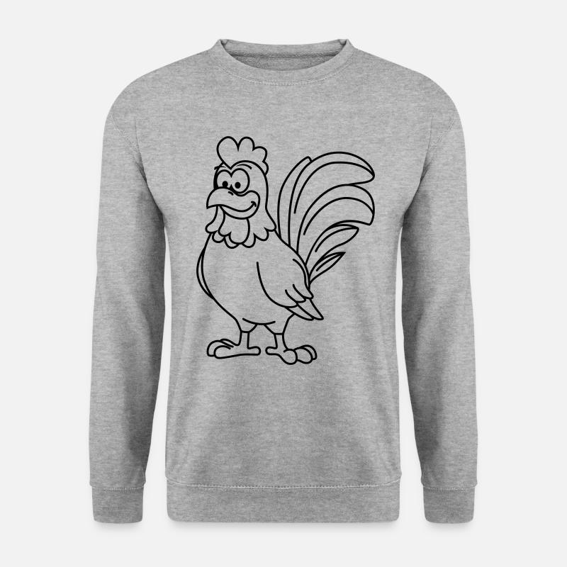 Rooster Comic Animal - Unisex Sweatshirt - salt & pepper