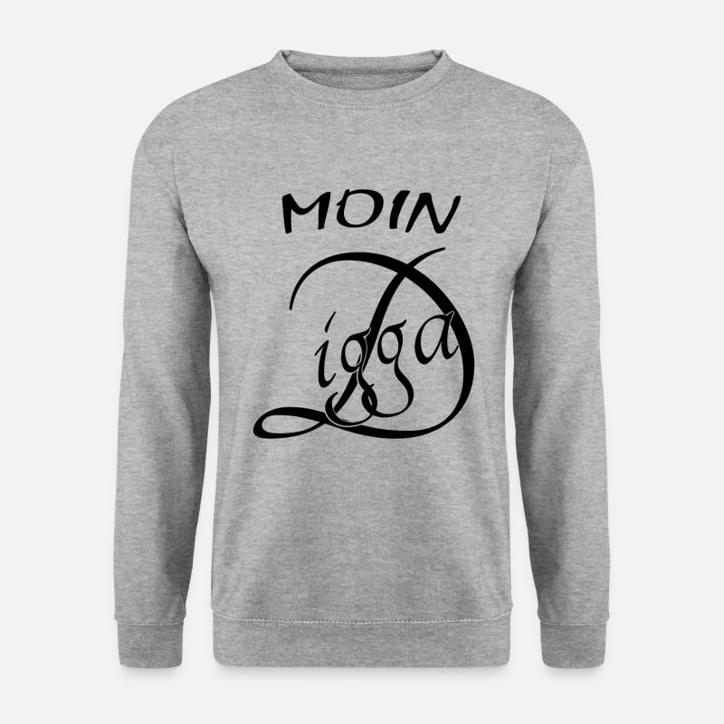 Moin Digga - Unisex Pullover - Weißgrau meliert