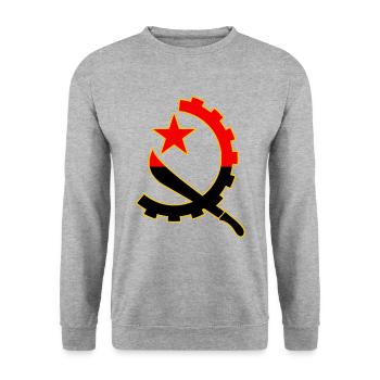 Angola - Sweat-shirt Unisexe - gris chiné - Devant - Alina (178cm) & Michal (187cm)