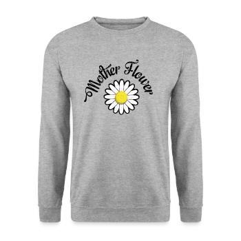 Mother flower - La mère nature - Sweat-shirt Unisexe - gris chiné - Devant - Alina (178cm) & Michal (187cm)