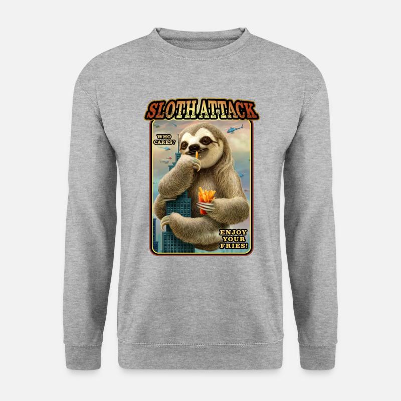 SLOTH ATTACK CHAPTER 1 - Unisex Sweatshirt - salt & pepper
