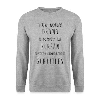 Sous-titres - Sweat-shirt Unisexe - gris chiné - Devant - Alina (178cm) & Michal (187cm)