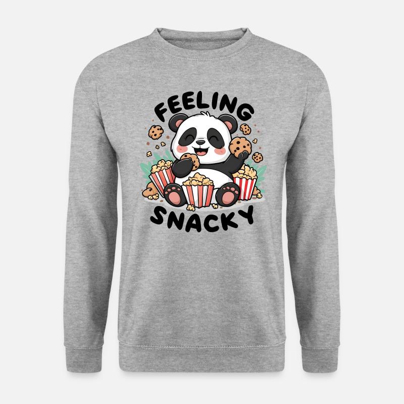 Panda - Feeling Snacky - Unisex Sweatshirt - salt & pepper