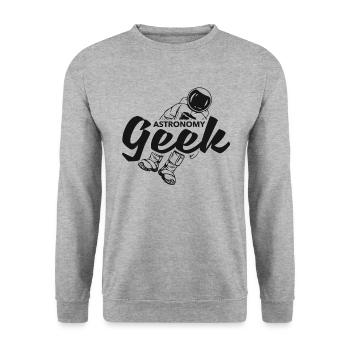 Astronomy Geek - Unisex Pullover - Weißgrau meliert - Vorne - Alina (178cm) & Michal (187cm)