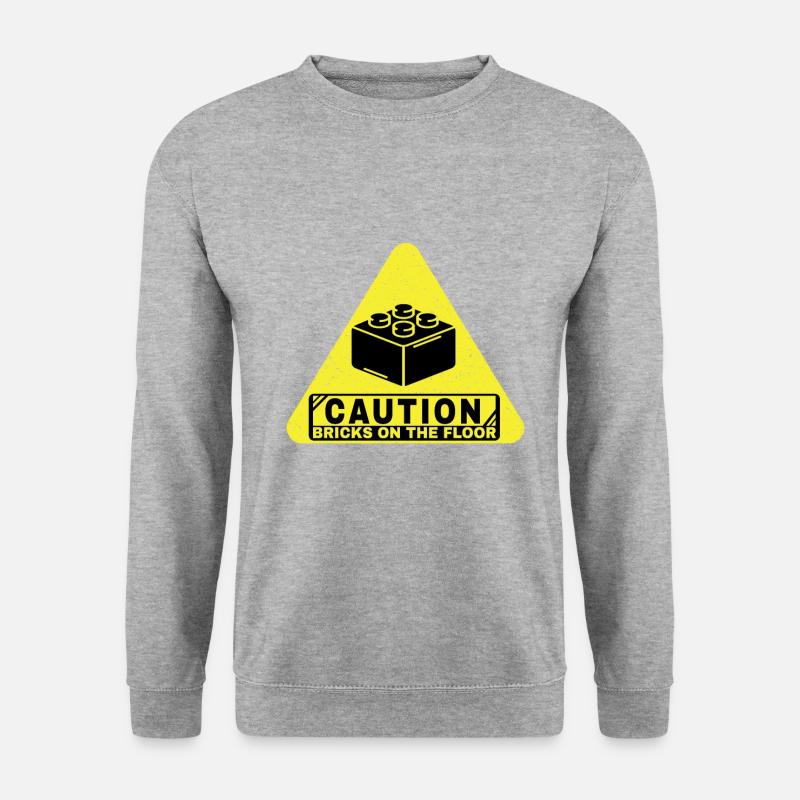 Spielzeug, Baustein, Humor, Geschenk, Eltern - Unisex Pullover - Weißgrau meliert