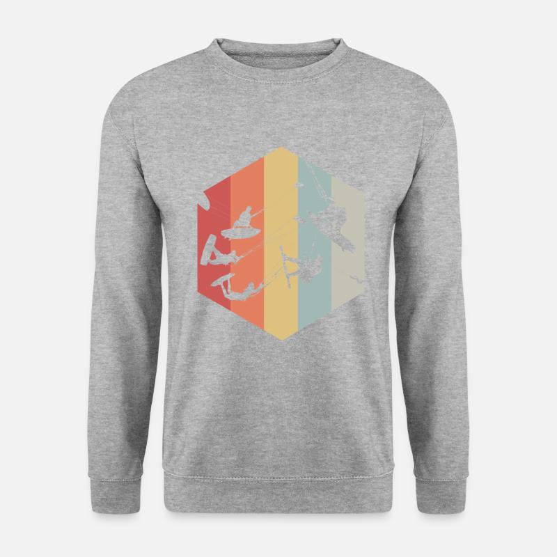 Kitesurfen - Unisex Pullover - Weißgrau meliert