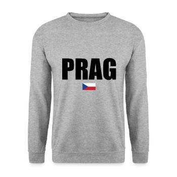 Czech Republic Prague Travel Souvenir Gift Idea - Unisex Sweatshirt - salt & pepper - Front - Alina (178cm) & Michal (187cm)