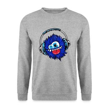 Monster - Unisex Pullover - Weißgrau meliert - Vorne - Alina (178cm) & Michal (187cm)