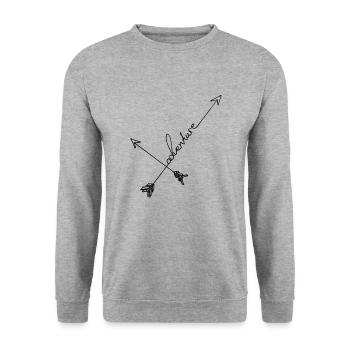 Adventure arrows boho hipster - Unisex Sweatshirt - salt & pepper - Front - Alina (178cm) & Michal (187cm)