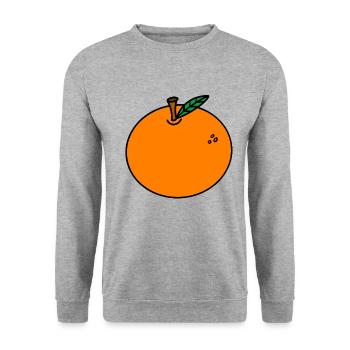 Orange - mandarin - Unisex Sweatshirt - salt & pepper - Front - Alina (178cm) & Michal (187cm)