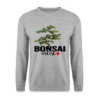 Bonsai bonsai show shohin bonsaiartist - Unisex Sweatshirt - salt & pepper - Front - Alina (178cm) & Michal (187cm)