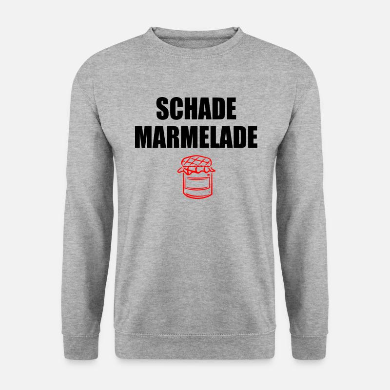 Schade Marmelade - Unisex Pullover - Weißgrau meliert