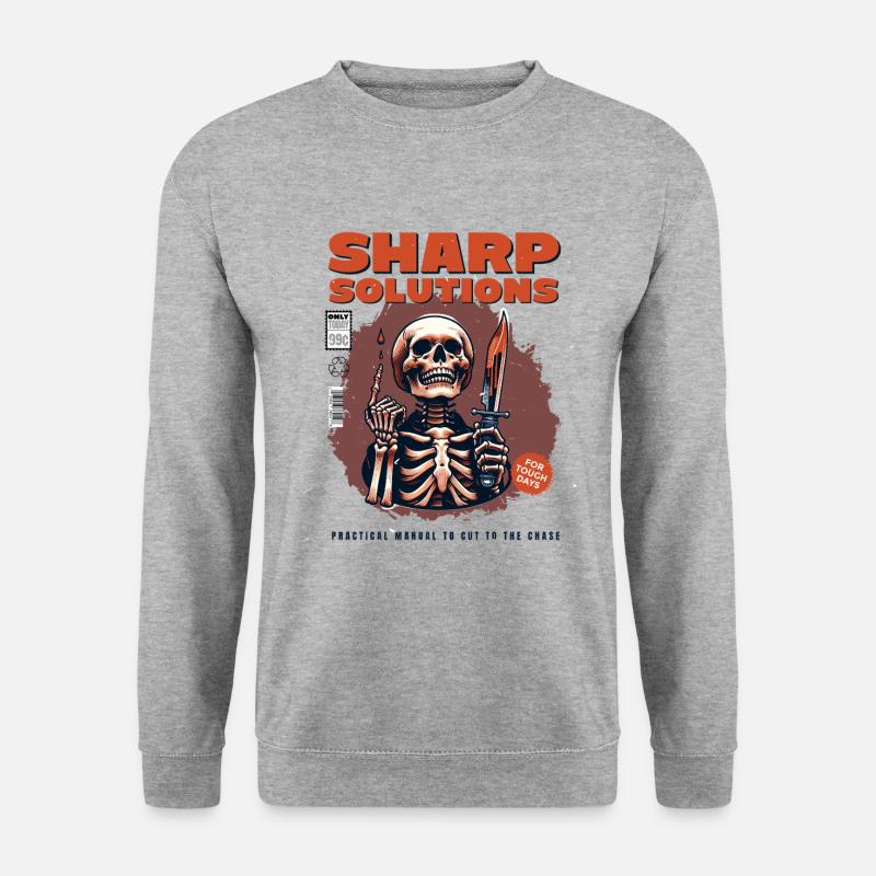 Skeleton with dagger - Unisex Sweatshirt - salt & pepper