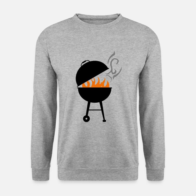 Grill - Unisex Pullover - Weißgrau meliert