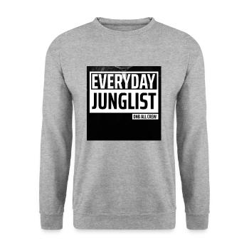 Drum N Bass Junglist Festival Dubstep Musik DJ - Unisex Pullover - Weißgrau meliert - Vorne - Alina (178cm) & Michal (187cm)