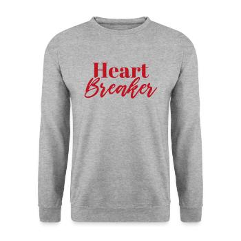 Heart Breaker - Unisex Sweatshirt - salt & pepper - Front - Alina (178cm) & Michal (187cm)