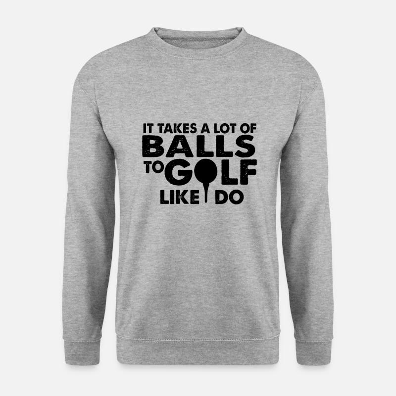 Golfspieler Geschenk - Unisex Pullover - Weißgrau meliert