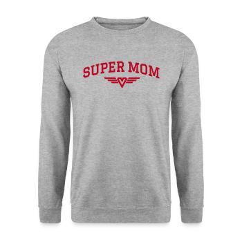 Super mon coeur ailes - Sweat-shirt Unisexe - gris chiné - Devant - Alina (178cm) & Michal (187cm)