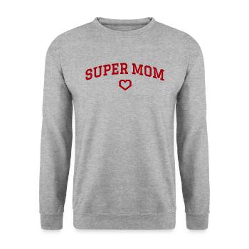Super my heart - Unisex Sweatshirt - salt & pepper - Front - Alina (178cm) & Michal (187cm)