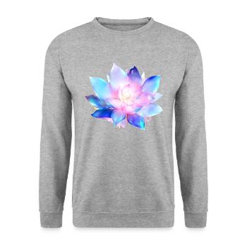 Fleur de méditation - Sweat-shirt Unisexe - gris chiné - Devant - Alina (178cm) & Michal (187cm)