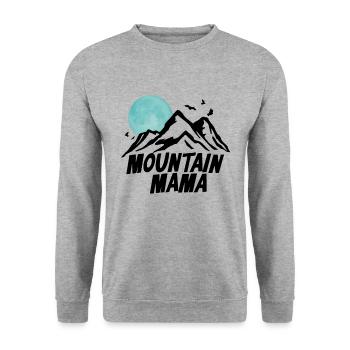 Maman de la montagne - Sweat-shirt Unisexe - gris chiné - Devant - Alina (178cm) & Michal (187cm)