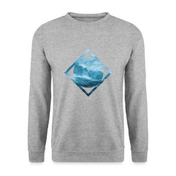 Berg - Sweat-shirt Unisexe - gris chiné - Devant - Alina (178cm) & Michal (187cm)