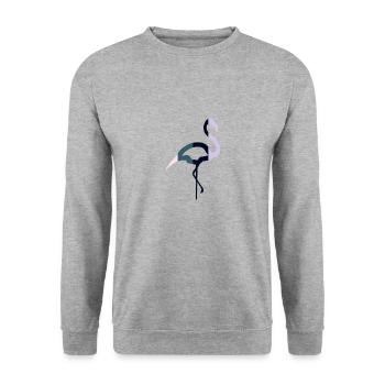 Flamingo - Sweat-shirt Unisexe - gris chiné - Devant - Alina (178cm) & Michal (187cm)