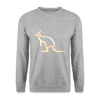 Kangaroo - Unisex Sweatshirt - salt & pepper - Front - Alina (178cm) & Michal (187cm)