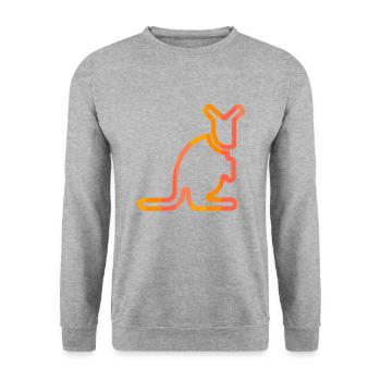 Kangaroo - Unisex Sweatshirt - salt & pepper - Front - Alina (178cm) & Michal (187cm)