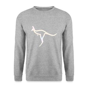 Kangaroo - Unisex Sweatshirt - salt & pepper - Front - Alina (178cm) & Michal (187cm)
