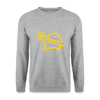 Turtle - Unisex Sweatshirt - salt & pepper - Front - Alina (178cm) & Michal (187cm)