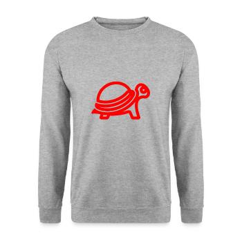 Turtle - Unisex Sweatshirt - salt & pepper - Front - Alina (178cm) & Michal (187cm)
