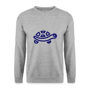 Turtle - Unisex Sweatshirt - salt & pepper - Front - Alina (178cm) & Michal (187cm)