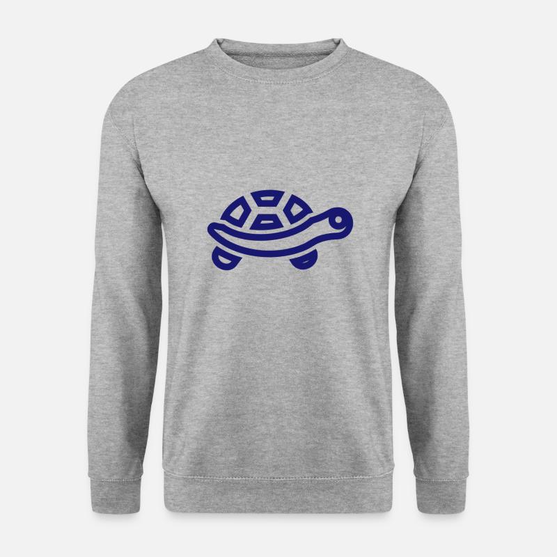 Schildkröte - Unisex Pullover - Weißgrau meliert