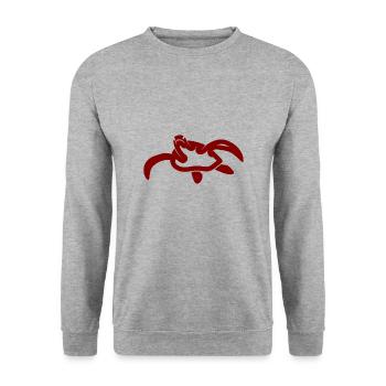 Turtle - Unisex Sweatshirt - salt & pepper - Front - Alina (178cm) & Michal (187cm)
