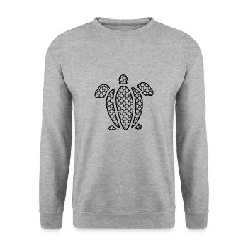 Turtle - Unisex Sweatshirt - salt & pepper - Front - Alina (178cm) & Michal (187cm)