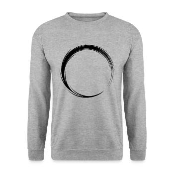 Circle Icon Shape Black - Unisex Sweatshirt - salt & pepper - Front - Alina (178cm) & Michal (187cm)
