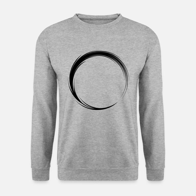 Cercle Icône Forme Noir - Sweat-shirt Unisexe - gris chiné
