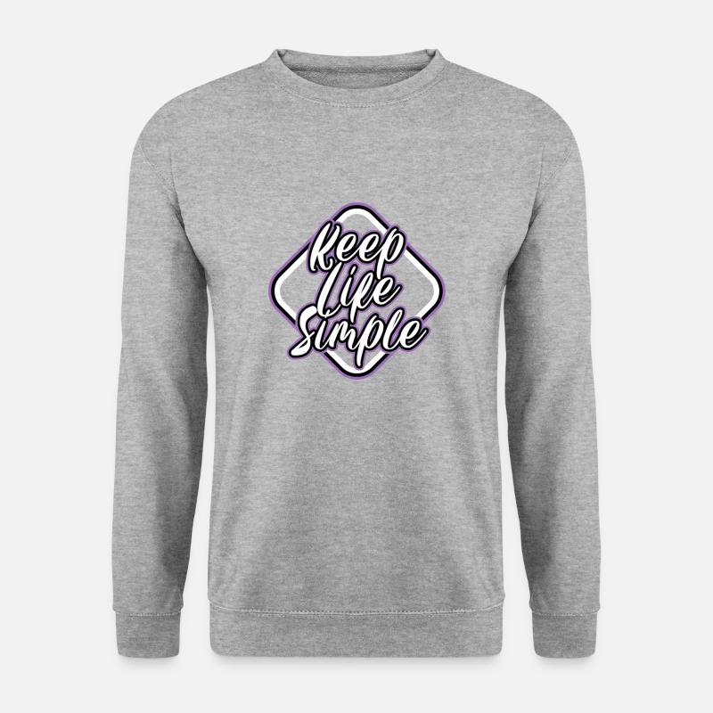 Spruch - Unisex Pullover - Weißgrau meliert