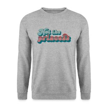 Not the princess - Unisex Pullover - Weißgrau meliert - Vorne - Alina (178cm) & Michal (187cm)