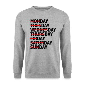 Tous les jours Jour Jour - Sweat-shirt Unisexe - gris chiné - Devant - Alina (178cm) & Michal (187cm)