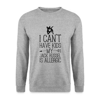 Jack Russel maman cadeau drôle chien maman chemises ne peut pas - Sweat-shirt Unisexe - gris chiné - Devant - Alina (178cm) & Michal (187cm)