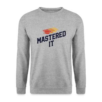 Mastered It Masters Degree Graduation Ceremony - Unisex Sweatshirt - salt & pepper - Front - Alina (178cm) & Michal (187cm)