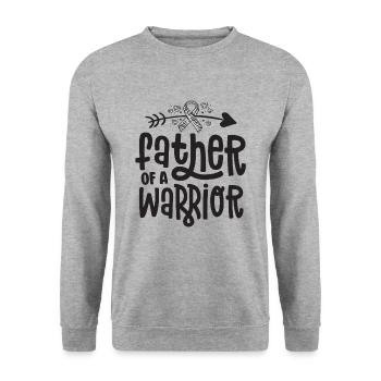 Vater eines Kriegerbewusstseins für seltene Krankheiten Zebra - Unisex Pullover - Weißgrau meliert - Vorne - Alina (178cm) & Michal (187cm)