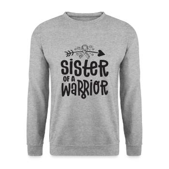 Sister Of A Rare Disease Warrior Awareness Zebra - Unisex Sweatshirt - salt & pepper - Front - Alina (178cm) & Michal (187cm)