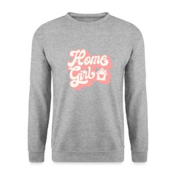 Accueil Fille Drôle cadeau pour bureau d’agent immobilier - Sweat-shirt Unisexe - gris chiné - Devant - Alina (178cm) & Michal (187cm)